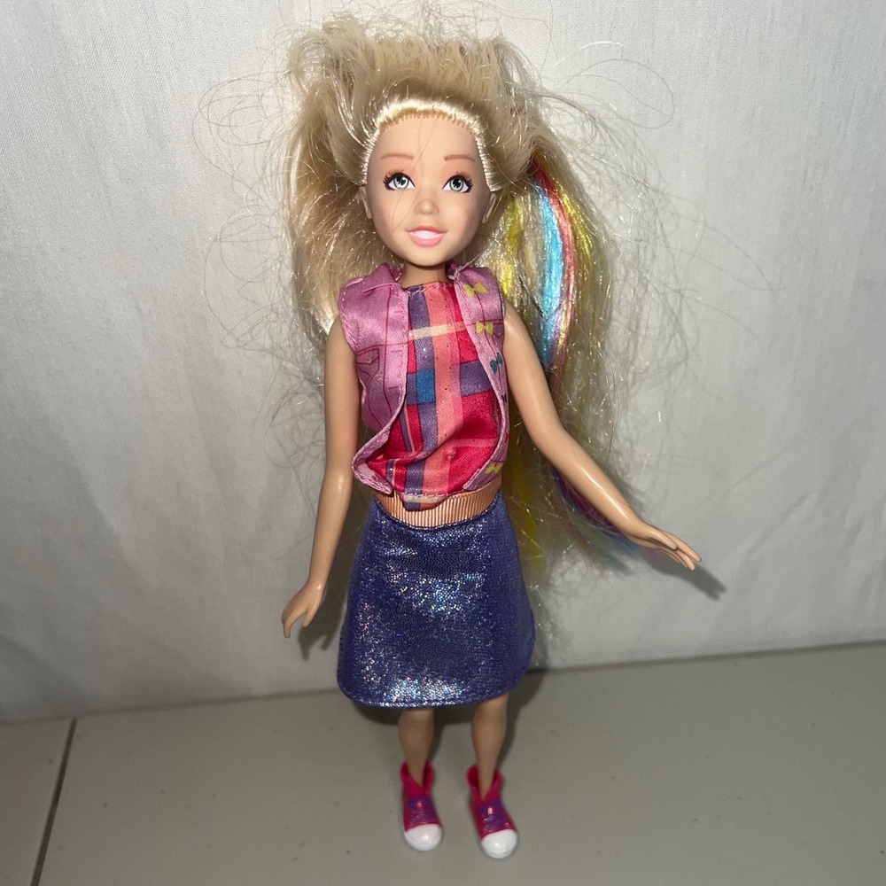 JoJo Siwa Doll Blonde Rainbow‎ Hair Pink Sparkle Skirt Outfit Toy Kids Gift